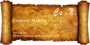 Cserni Nimfa névjegykártya